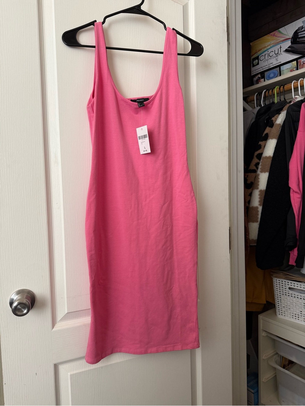 NWT Forever 21 Pink Bodycon Midi Dress